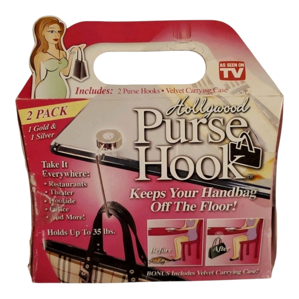 As Seen On TV Purse Hook Set - Gold and Silver